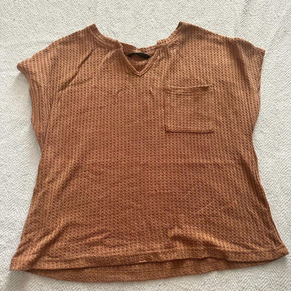 Orange short sleeve shirt
